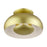 Livex Domma 3Lt Large Semi-Flush, Soft Gold/Soft Gold/Shiny White