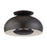 Livex Domma 3Lt Large Semi-Flush, Bronze/Bronze Steel/Shiny White