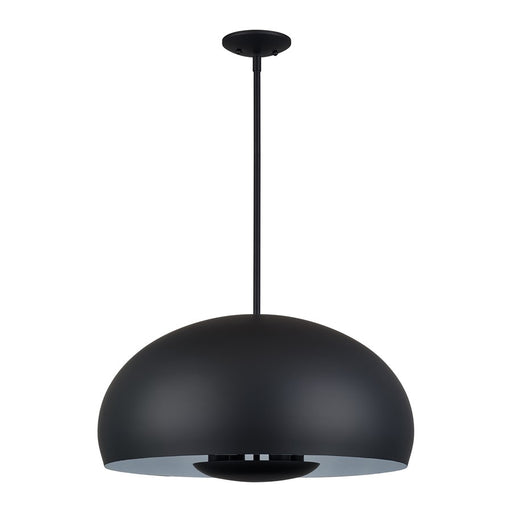 Livex Domma 4Lt Pendant, Black/Black Steel/Shiny White