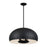 Livex Domma 4Lt Pendant, Black/Black Steel/Shiny White