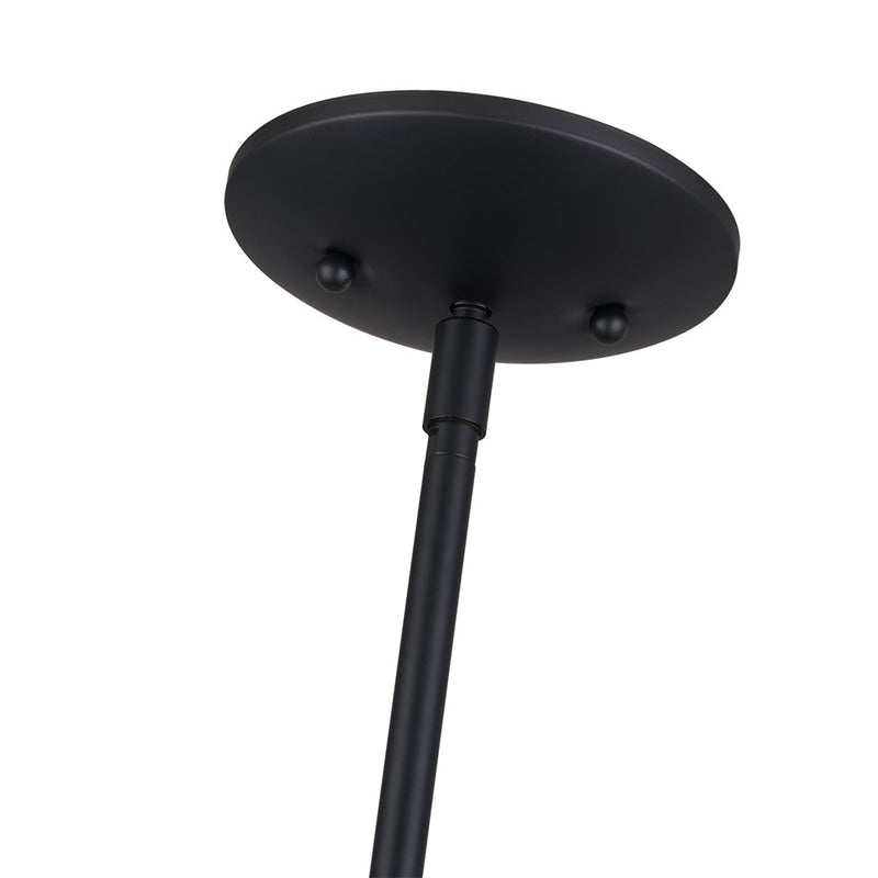 Livex Domma 4Lt Pendant, Black/Black Steel/Shiny White