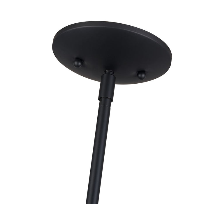 Livex Domma 4Lt Pendant, Black/Black Steel/Shiny White