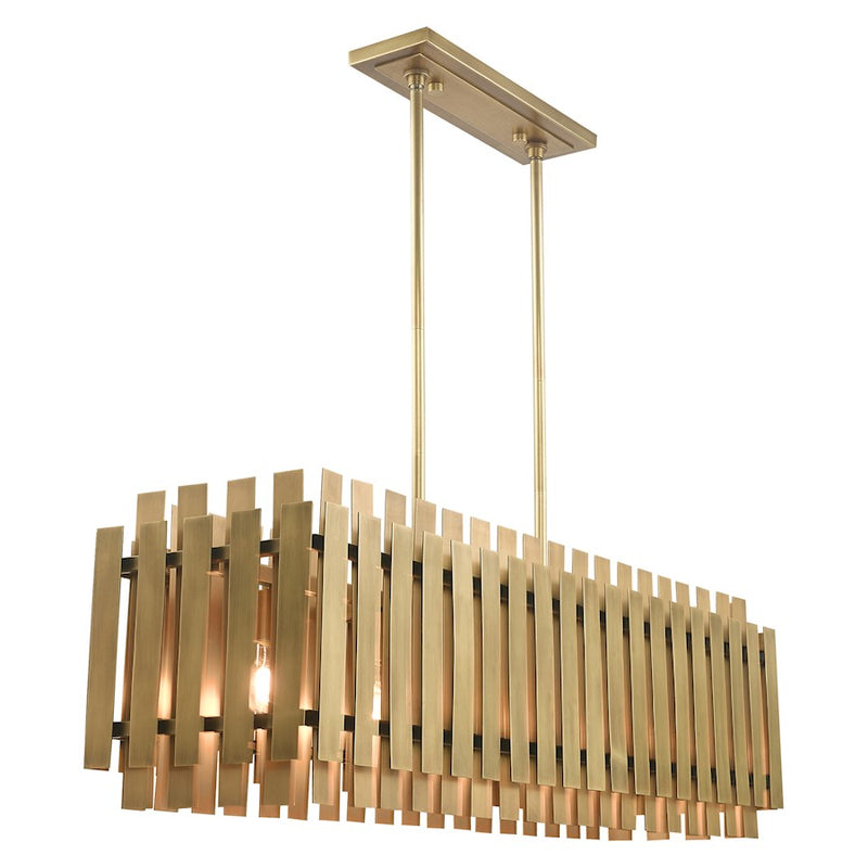 Livex Lighting Greenwich 5 Light Linear Chandelier