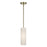 Livex Monroe 1Lt 8" Mini Pendant, Brass/Oatmeal/White - 52130-01