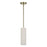 Livex Monroe 1Lt 8" Mini Pendant, Brass/Oatmeal/White