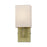 Livex Monroe 1Lt ADA Sconce, Brass/Oatmeal/White