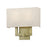 Livex Monroe 2Lt ADA Sconce, Brass/Oatmeal/White - 52132-01