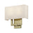 Livex Monroe 2Lt ADA Sconce, Brass/Oatmeal/White