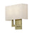 Livex Monroe 2Lt ADA Sconce, Brass/Oatmeal/White