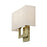 Livex Monroe 2Lt ADA Sconce, Brass/Oatmeal/White