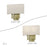 Livex Monroe 2Lt ADA Sconce, Brass/Oatmeal/White