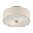 Livex Monroe 2Lt 13" Dia Semi-Flush, Brass/Oatmeal/White