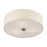Livex Monroe 3Lt 15" Dia Semi-Flush, Brass/Oatmeal/White