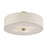 Livex Monroe 4Lt 18" Dia Semi-Flush, Brass/Oatmeal/White