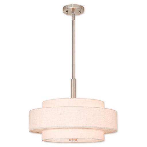 Livex Meridian Pendant, Oatmeal Color Hardback