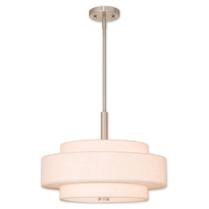 Livex Meridian Pendant, Oatmeal Color Hardback