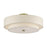 Livex Monroe 5Lt 9.5" Semi-Flush, Brass/Oatmeal/White