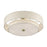 Livex Monroe 5Lt 9.5" Semi-Flush, Brass/Oatmeal/White