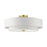 Livex Meridian 5 Light Semi Flush Mount, Brass