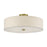 Livex Monroe 5Lt 9" Semi-Flush, Brass/Oatmeal/White