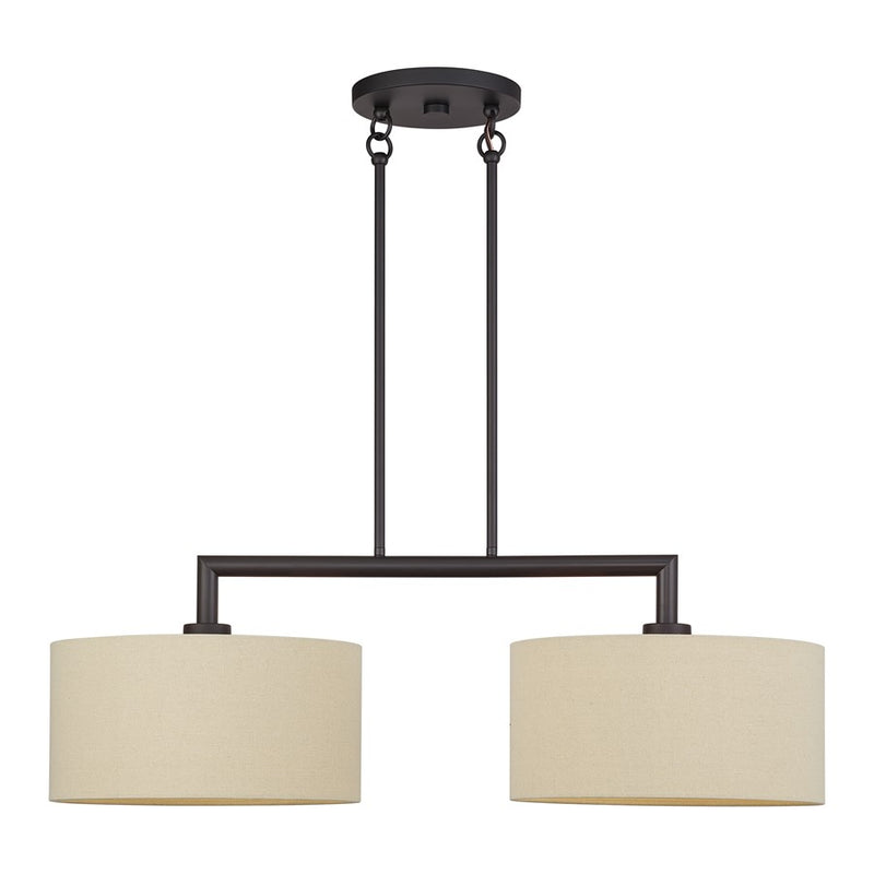 Livex Bellingham 2Lt Large Chandelier, Bronze/Parchment Hardback - 52262-07