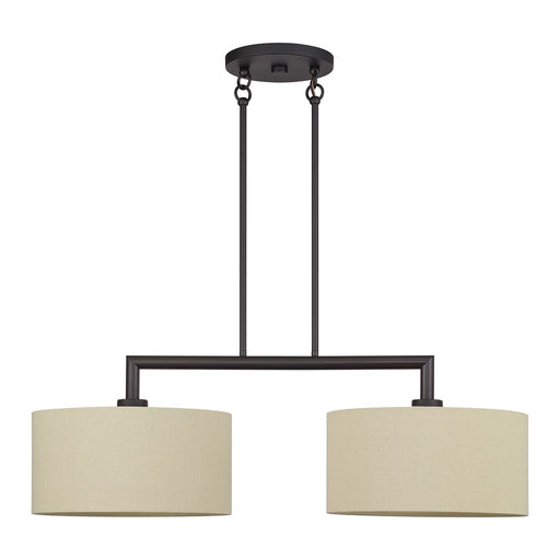Livex Bellingham 2Lt Large Chandelier, Bronze/Parchment Hardback