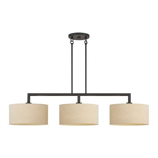 Livex Bellingham 3Lt 14" Chandelier, Bronze/Parchment Hardback - 52263-07