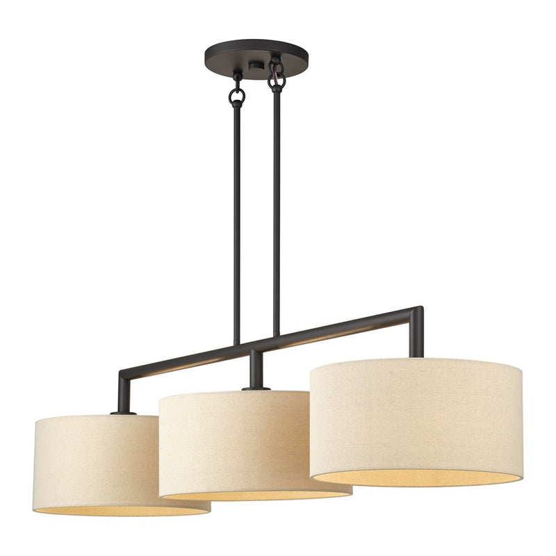 Livex Bellingham 3Lt 14" Chandelier, Bronze/Parchment Hardback