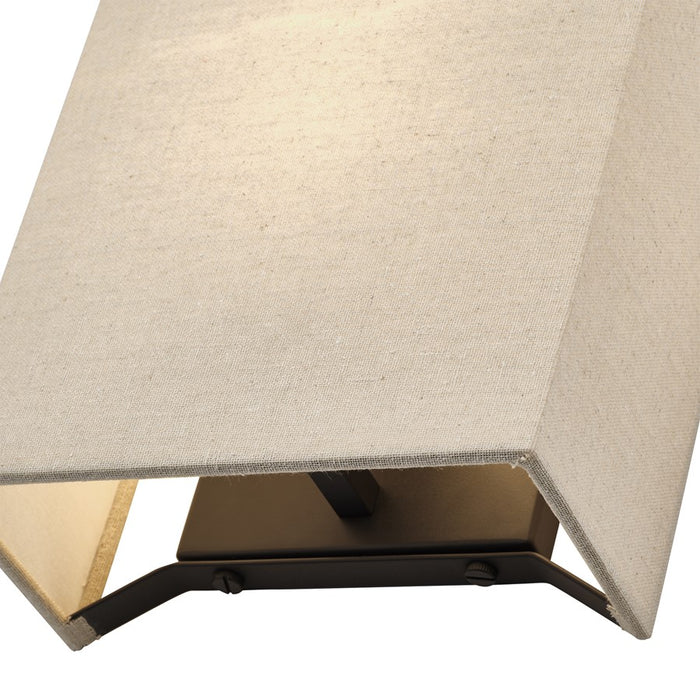 Livex Summit 1Lt ADA Sconce, Bronze/Parchment Hardback/White