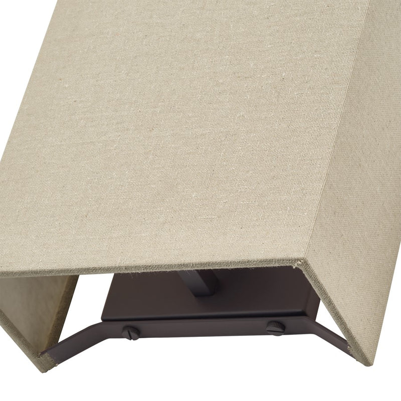 Livex Summit 1Lt ADA Sconce, Bronze/Parchment Hardback/White