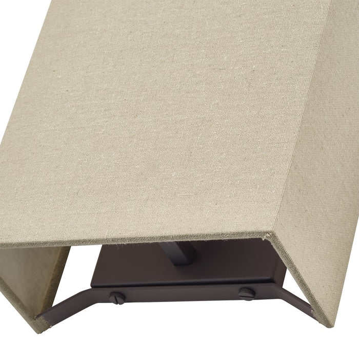 Livex Summit 1Lt ADA Sconce, Bronze/Parchment Hardback/White
