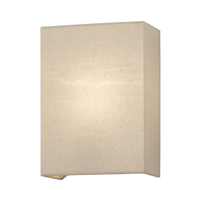 Livex Summit 1Lt ADA Sconce, Gold/Parchment Hardback/White