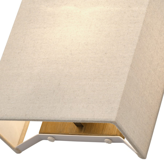 Livex Summit 1Lt ADA Sconce, Gold/Parchment Hardback/White