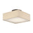 Livex Summit 4Lt Large Semi-Flush, Bronze/Parchment Hardback/White