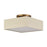 Livex Summit 4Lt Large Semi-Flush, Gold/Parchment Hardback/White