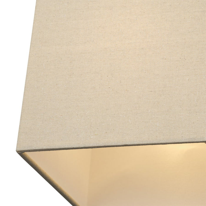 Livex Summit 1Lt Pendant, Bronze/Parchment Hardback/White
