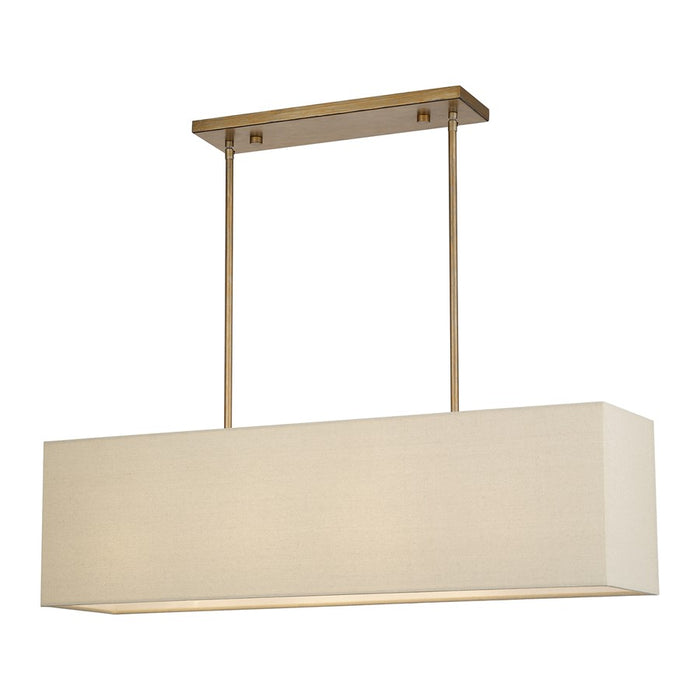 Livex Summit 4Lt Large Chandelier, Gold/Parchment Hardback/White