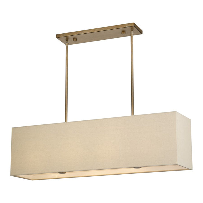Livex Summit 4Lt Large Chandelier, Gold/Parchment Hardback/White