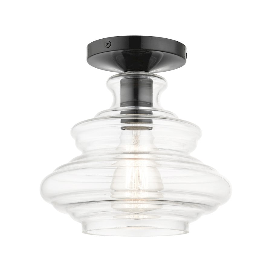 Livex Everett 1 Light Semi-Flush Mount