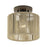 Livex Acordia 1Lt Small Semi-Flush, Bronze/Gold Polyester