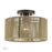 Livex Acordia 1Lt Medium Semi-Flush, Bronze/Gold Polyester - 53142-92
