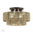 Livex Acordia 3Lt Large 9" Semi-Flush, Bronze/Gold Polyester - 53143-92