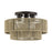 Livex Acordia 3Lt Large 9" Semi-Flush, Bronze/Gold Polyester