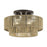Livex Acordia 3Lt Large 9" Semi-Flush, Bronze/Gold Polyester