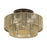 Livex Acordia 3Lt Large 9" Semi-Flush, Bronze/Gold Polyester