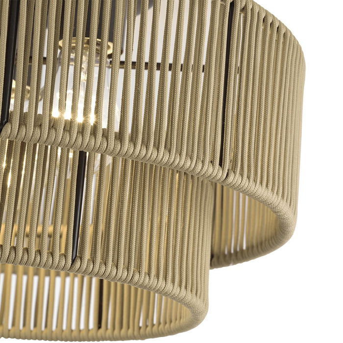 Livex Acordia 3Lt Large 9" Semi-Flush, Bronze/Gold Polyester