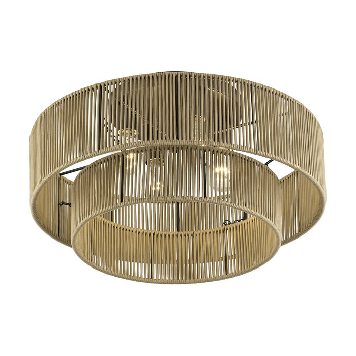 Livex Acordia 4Lt Extra Large Semi-Flush, Bronze/Gold Polyester