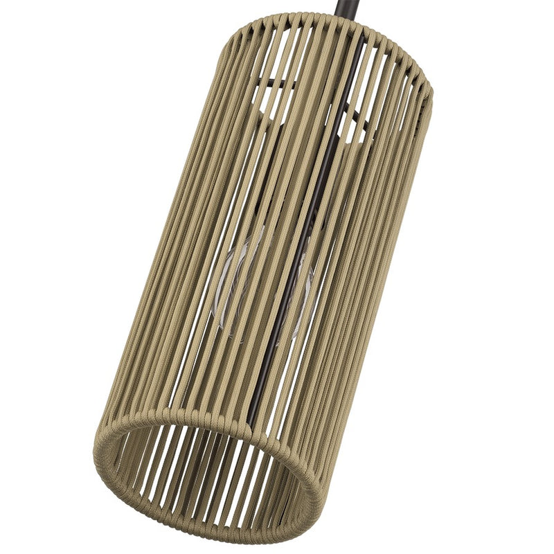 Livex Acordia 1Lt Mini Pendant, Bronze/Venetian Gold Polyester Rope