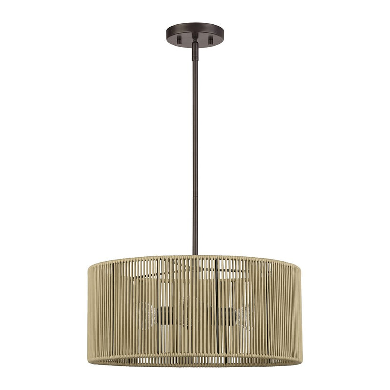Livex Acordia 3Lt Pendant Chandelier, Bronze/Venetian Gold Polyester