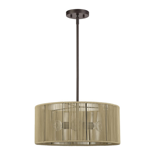 Livex Acordia 3Lt Pendant Chandelier, Bronze/Venetian Gold Polyester